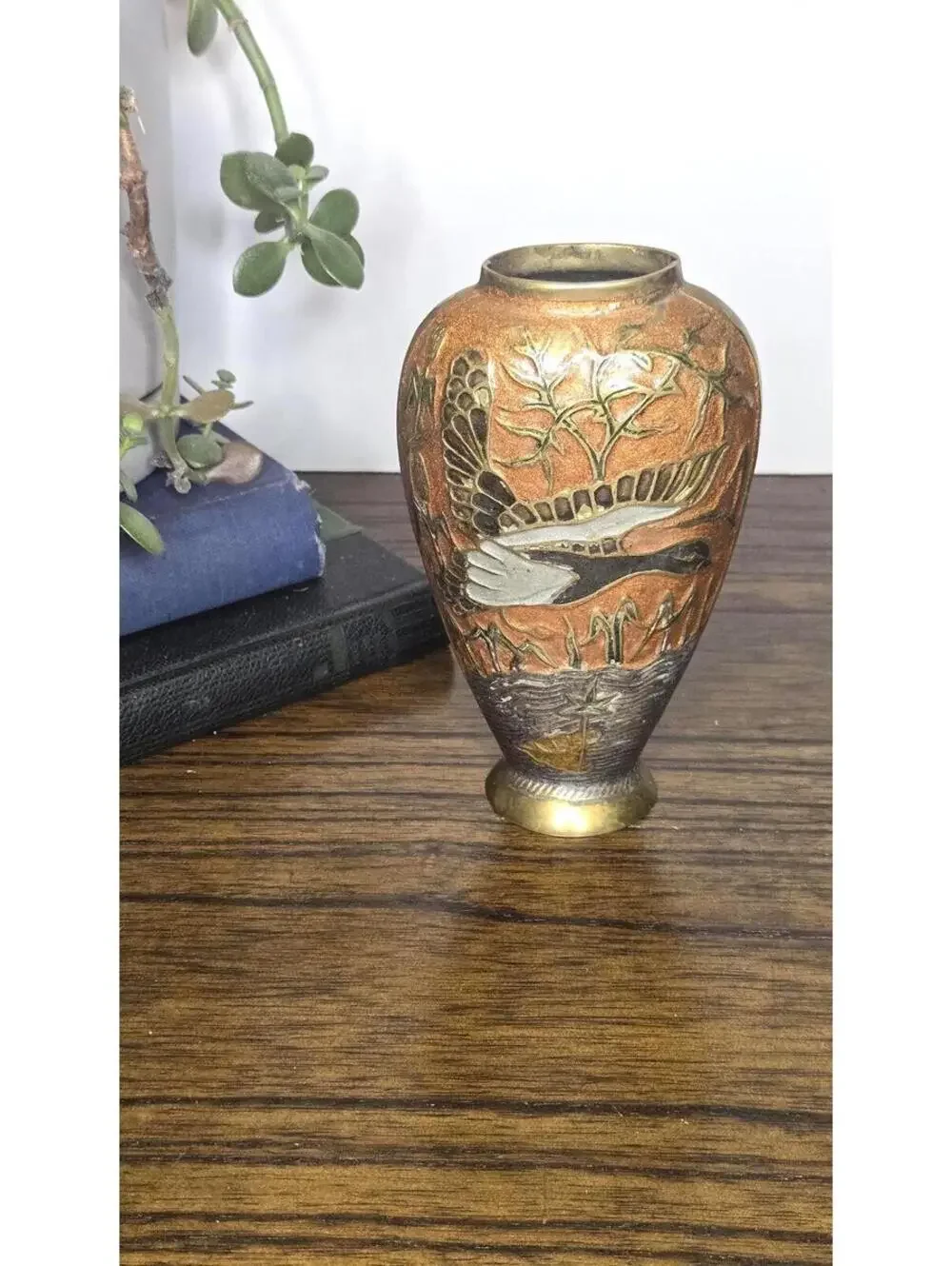 Vintage Brass Mallard Duck Vase, GLOWER